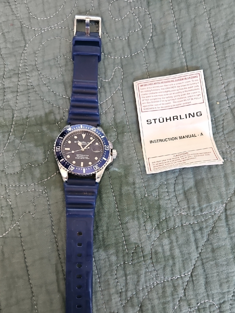Stuhrling Watch W/ Instruction Manual